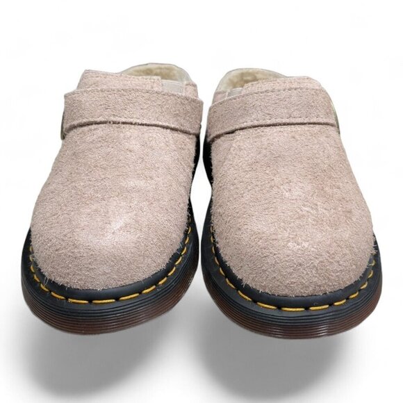 Dr. Martens Isham Taupe Shearling Slingback Mules Sandals Unisex US W-9 M-8 _A1 - Picture 4 of 16